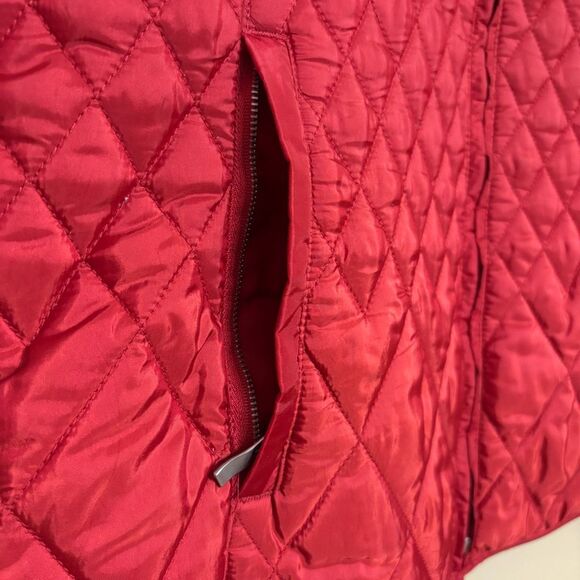 Talbots Women's Red Quilted Full Zip Puffer Vest with Pockets Extra Large XL - Picture 4 of 11